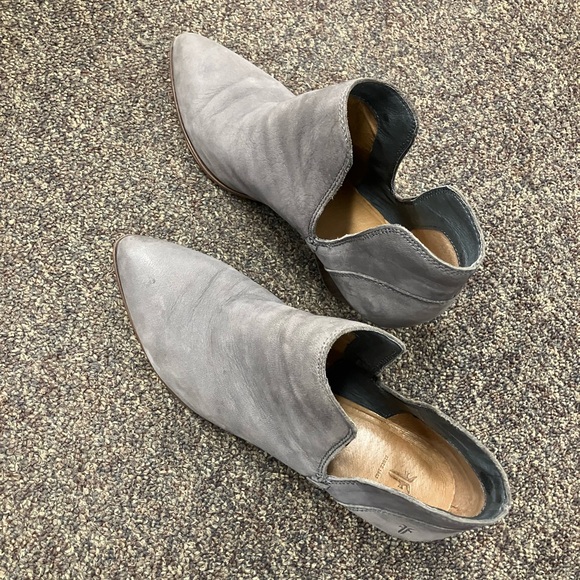 FRYE Gray Leather Ankle Boots - Picture 2 of 2